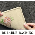 thumbnail image 4 of Spring Welcome Mat Floral Doormat Flower Outdoor Rug Non Slip Entrance Outdoor Indoor Doormat 30" x 17", 4 of 6