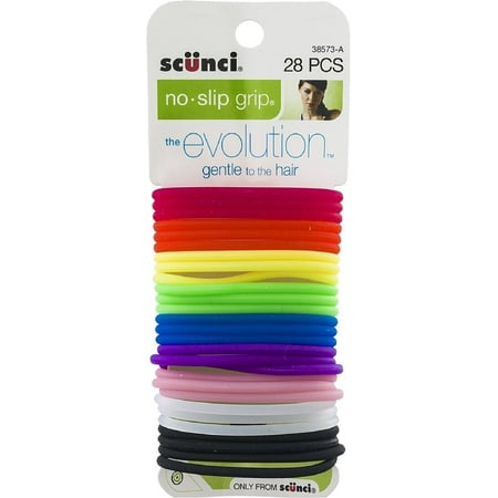 Scunci No Slip Grip The Evolution Hair Ties Assorted Colors 28 Ea