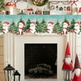thumbnail image 6 of hengsof Christmas Fireplace Mantle Banner Fabric Background Scarf Festive Decor for Fireplaces Living Room Holiday Accents Perfect for Christmas, 6 of 6