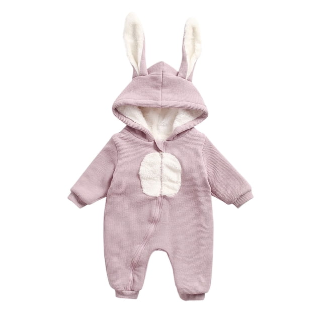 MeetoTime Baby Clothes Fall Winter Warm Hoodie Jumpsuits Long Sleeved Fleece Thickened Infant Toddler Rompers Home Crawling Clothes