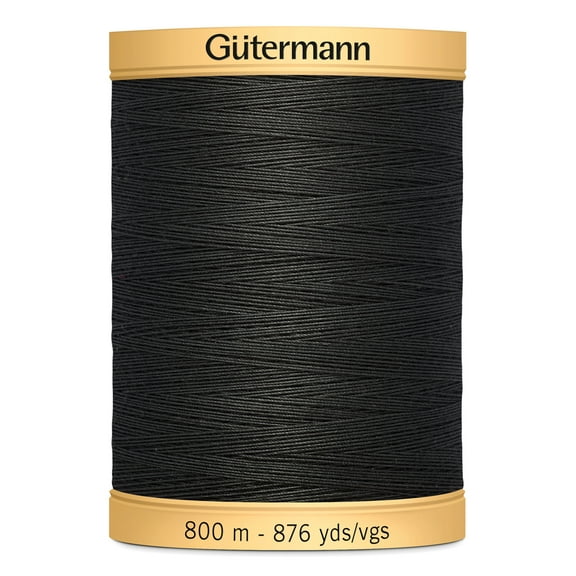 Gutermann 876 Yd Natural Cotton Thread-Iron Gray
