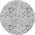 thumbnail image 1 of Ahgly Company Machine Washable Indoor Round Transitional Gunmetal Gray Area Rugs, 8' Round, 1 of 7