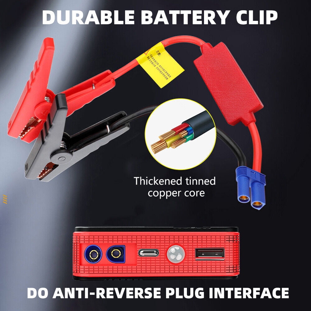 20000mAh 12V Car Jump Starter Portable USB Power Bank Battery Booster Clamp 300A