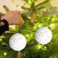 thumbnail image 5 of Axiiglly 2Pcs Christmas Balls Ornaments, 3.54" Glitter Christmas Balls with Sequins, Shatterproof Xmas Hanging Balls for Christmas Trees Decorations, Holiday Party Decor, White, 5 of 8
