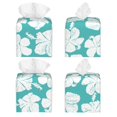 thumbnail image 2 of Lsque Vintage Floral Printed Tissue Box Cover Holder, Facial Paper Organizer Dispenser,Square with Bottom Belt, PVC Leather Decorative Organizer, 2 of 8