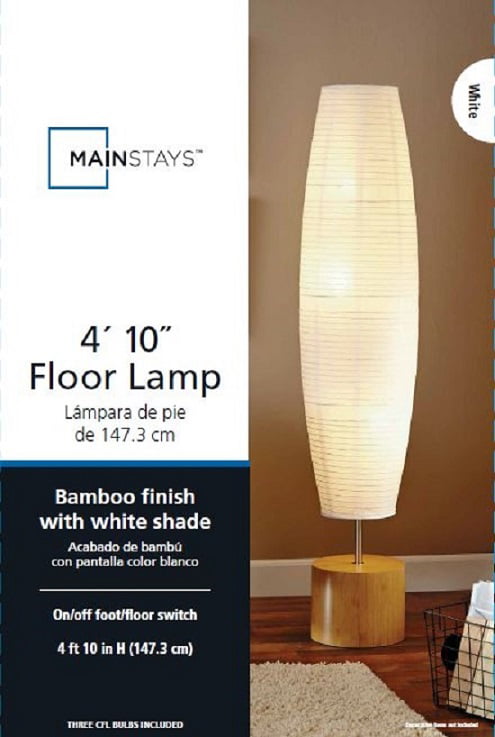 Lampara De Pie Vintage Metal Blanca 147, Mainstays 4 10 Floor Lamp