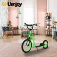 thumbnail image 4 of Uenjoy 16”Kids Ride on Toys Kick Scooter Youth 2 Wheel Scooter for Boys Girls Front and Rear Dual Brake Inflatable Wheels Steel Frame Wide Standing Board Weight Capacity 220 LBS, 4 of 9