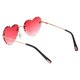 thumbnail image 5 of 1 pieza de gafas de sol sin marco con bordes gruesos y forma de corazón ondulado., 5 of 6