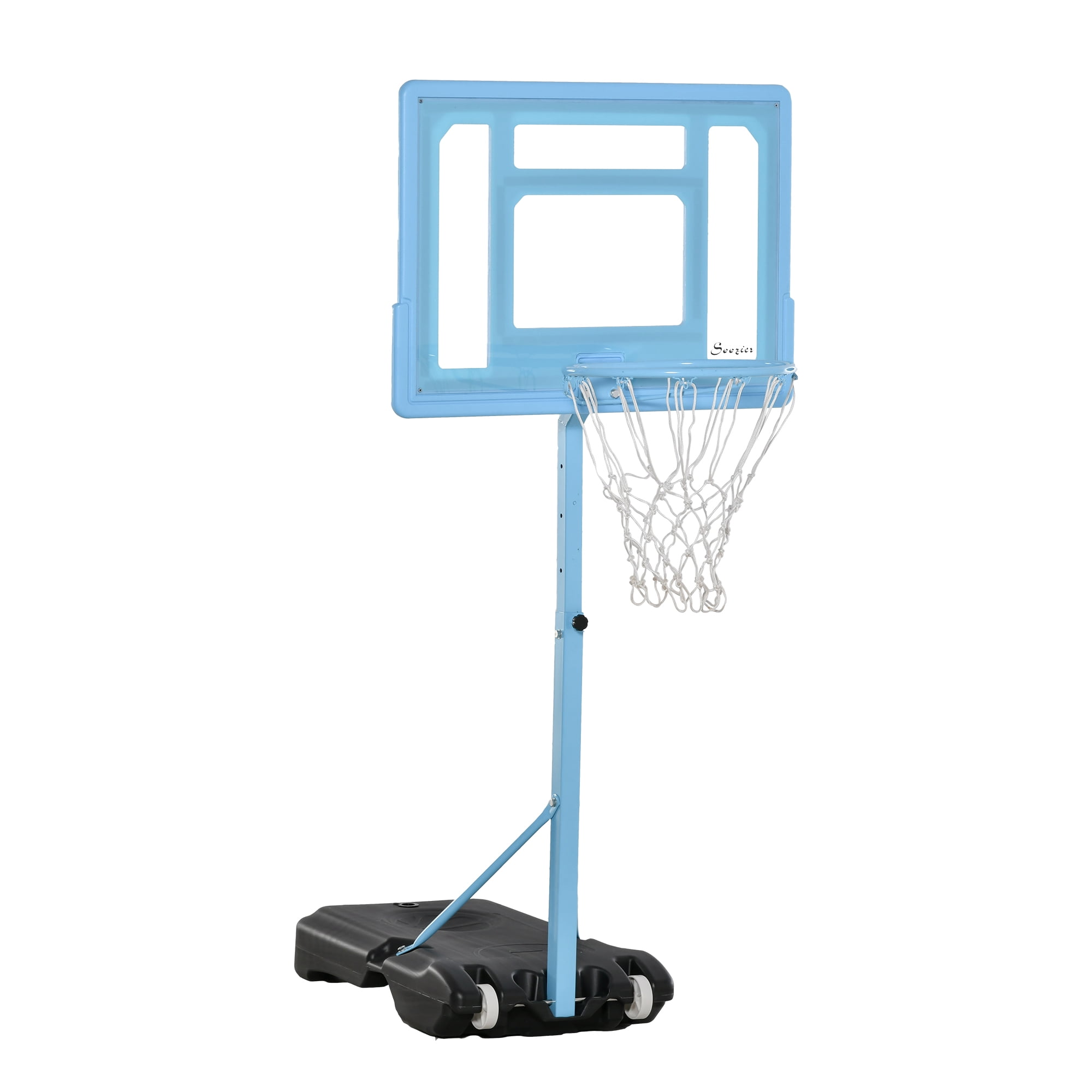 Soozier 56.75" 68" H Adjustable Basketball Hoop and Base with