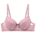 thumbnail image 1 of Karight Womens Wireless Push up Bras Full Coverage Plunge Lace Bralettes Adjustable Strap Breathable Comfortable Everyday Bra, 1 of 2