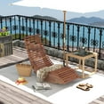 thumbnail image 4 of Gymax Acacia Wood Patio Chaise Lounge Chair Outdoor Rocking Chair w/ Slatted Design, 4 of 10