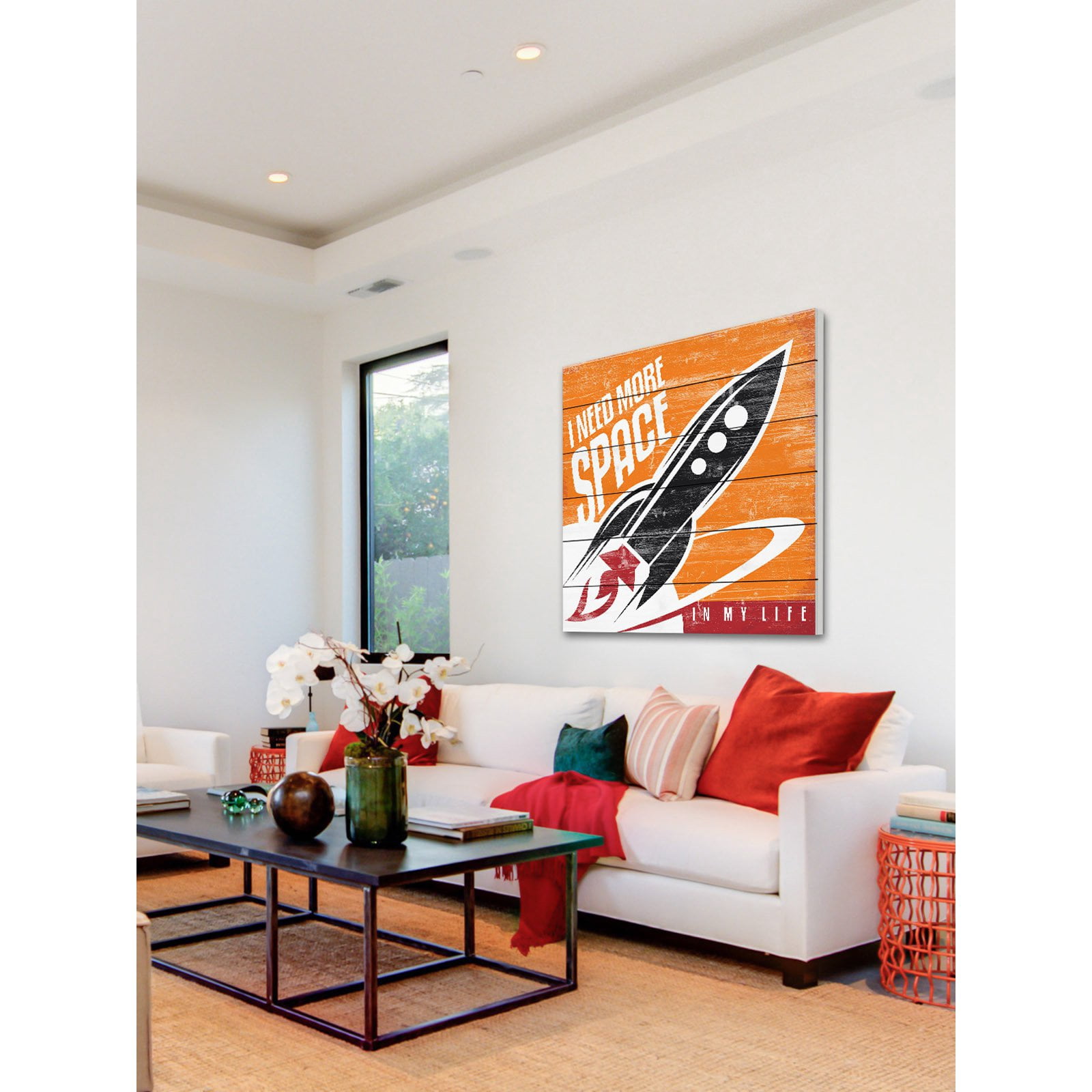 Marmont Hill - "I Need More Space" Painting Print on White Wood