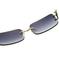 thumbnail image 3 of 2 Pairs Unisex Retro Metal Frame Rimless Classic Fashion Sunglasses for Men Women Ladies, 3 of 6