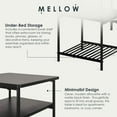 thumbnail image 3 of Mellow KODI Square Multipurpose End and Side Table Set with Storage Shelf, Black, 3 of 12