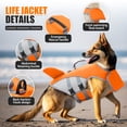 thumbnail image 3 of Amztom Dog Life Jacket for Swimming – Adjustable Buoyancy Aid Flotation Vest for Boating Pool Beach, Safety Flotation Vest for Small Dogs (Orange,S), 3 of 7