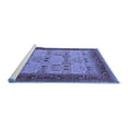 thumbnail image 2 of Ahgly Company Machine Washable Indoor Square Oriental Blue Industrial Area Rugs, 7' Square, 2 of 4