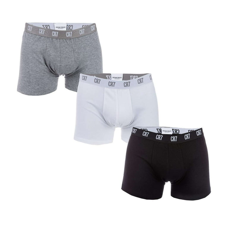 NEW Cristiano Ronaldo CR7 Men's Underwear 3-Pack Trunk Cotton Stretch Boxers