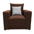 thumbnail image 1 of Sillon EL BAZAR STORE de lino Chocolate 1 plaza modular moderno, 1 of 4