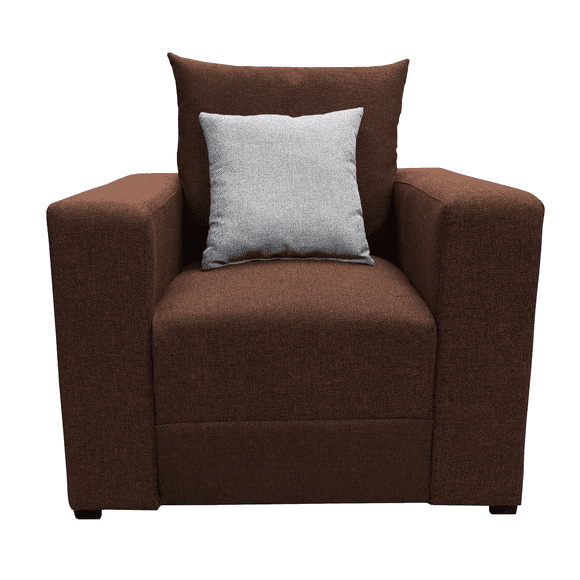 Sillon EL BAZAR STORE de lino Chocolate 1 plaza modular moderno