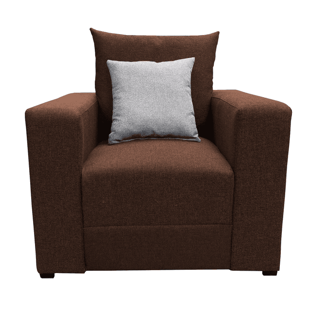 Sillon EL BAZAR STORE de lino Chocolate 1 plaza modular moderno