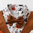 thumbnail image 4 of Gerichy Toddler Baby Boy Clothes Fall Winter Outfit, Toddler Boys Long Sleeve Cartoon Halloween Pumpkin Prints Tops And Pants Hat Child Kids 3PCS Set Outfits, 4 of 6