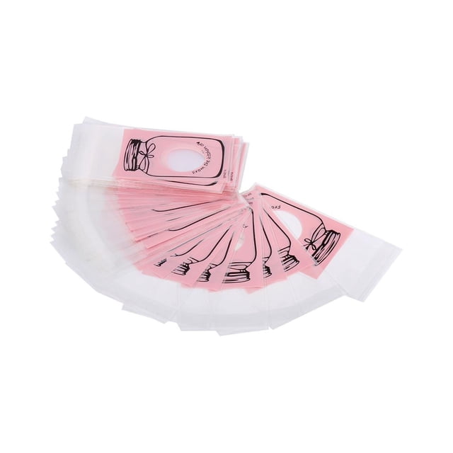 Recuerdos para Boda 100 pcs Bolsa Preciosa de Plástico de 4 Colores para Galletas de Chocolate Caramelo Bolso de Empaquetado de Regalo de Favor Partido Fiesta Boda (7*10+3Pink)