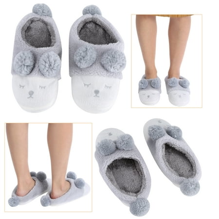Hilitand Winter Warm Casual Shoes Cute Cartoon Soft Indoor Home Wear Slippers for Women, Winter Slippers for