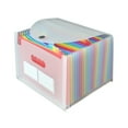 thumbnail image 3 of Uonlytech Transparent Expanding File Folder, White Plastic, Buckle Design, Document Organizer, 3 of 8