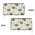 thumbnail image 3 of Leather Thin Slim Wallets for Women Men - Palm tree_AC Clutch Card Wallet for Women Men with Zipper, 3 of 7