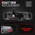 thumbnail image 3 of T1A Exterior Front Passenger Door Handle, Upgraded Metal - Compatible with 2008-2014 Ford Econoline E150, 08-19 E-350 Super Duty, 08-19 E-450 Super Duty - Textured Black - OEM 8C2Z1522404AD, 3 of 5