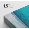 thumbnail image 4 of PixonSign Canvas Print Wall Art Sparkling Blue Beach Horizon Geometric Wilderness Illustrations Modern Art Minimalist Landscape Relax/Calm Multicolor for Living Room, Bedroom, Office - 12"x18", 4 of 5