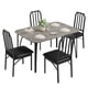 thumbnail image 1 of Conjunto de Comedor para 4 Personas - Estilo Rústico con Mesa y Sillas Acolchadas para Espacios Pequeños, 1 of 8