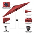 thumbnail image 2 of Sun-Ray 9' Round Solar Lighted Umbrella with Built-In Bluetooth Speaker - Scarlet, 2 of 4
