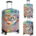 thumbnail image 2 of Peace Love Pride Ragdoll with Rainbow Sunglasses LGBT LGBTQ+ Travel Luggage Cover Cat Lover Kitten Owner Gifts Idea Suitcase Dust Protective Decor - 01004, 2 of 5