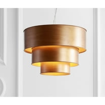 JONATHAN Y Lynn 21" 3-Tier Metal LED Pendant, Gold