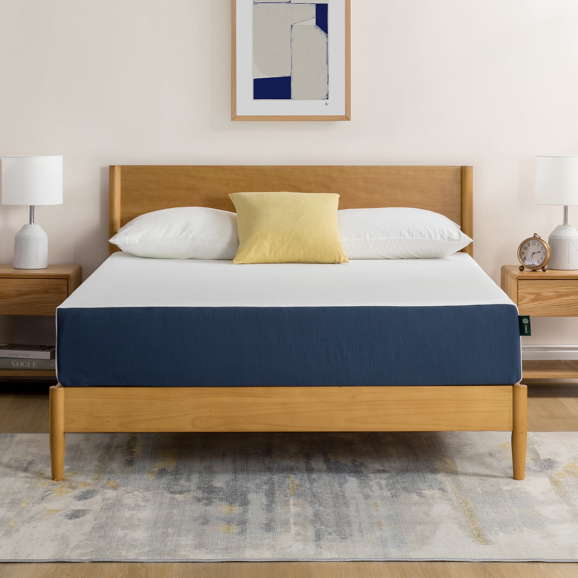 Zinus 10" Queen Green Tea Waterfall Memory Foam Mattress in a Box