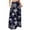 Black, variant on Women's Flowy Floral Print Bohemian Maxi Skirt Casual Summer Beach Long Skirt Elastic Waist Lightweight Tiered Pleated Skirt with Side Slit and Drawstring,Navy 2XL