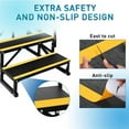 thumbnail image 3 of Mescukay 2/3/4 Steps RV Stairs with Handrail, Portable Hot Tub Steps with Non-Skid Tapes, Metal Stairs Steps for RV, Home Stairs Travel Trailers, Camper, Ground-Pool, 3 of 7