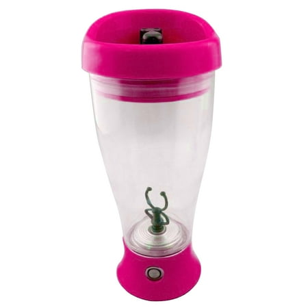 

Farfi Self Stirring Mug Milk Coffee Juice Mixer Cup Electric Automatic Mixing Bottle (Rose Red)