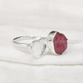 thumbnail image 4 of Natural Ruby Ring, Rough Ruby Adjustable Ring, July Birthstone, Heart Stone Ring, 925 Sterling Silver, Womens Ring, Christmas, Thanksgiving, Handmade, Statement Jewelry, Raw Gemstone Jewelry, 4 of 5