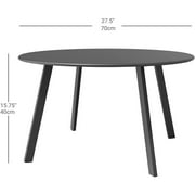 Patio Coffee Table, Round Patio Side Table, Coffee Table, Modern, Stylish, Living Room, Outdoor, Home Decor, Versatile, Black