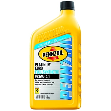 Pennzoil Platinum Euro 5W-40 Full Synthetic Motor Oil, 1 Quart