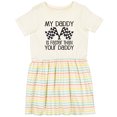 thumbnail image 3 of Inktastic Racing My Daddy is Faster Girls Toddler Dress, 3 of 5
