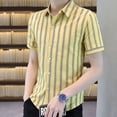 thumbnail image 3 of Camisas y blusas de manga corta con estampado para hombre de negocios, de algodón y seda con estampado de lunares, baratas, nuevas en Asia, ropa S, 3 of 5