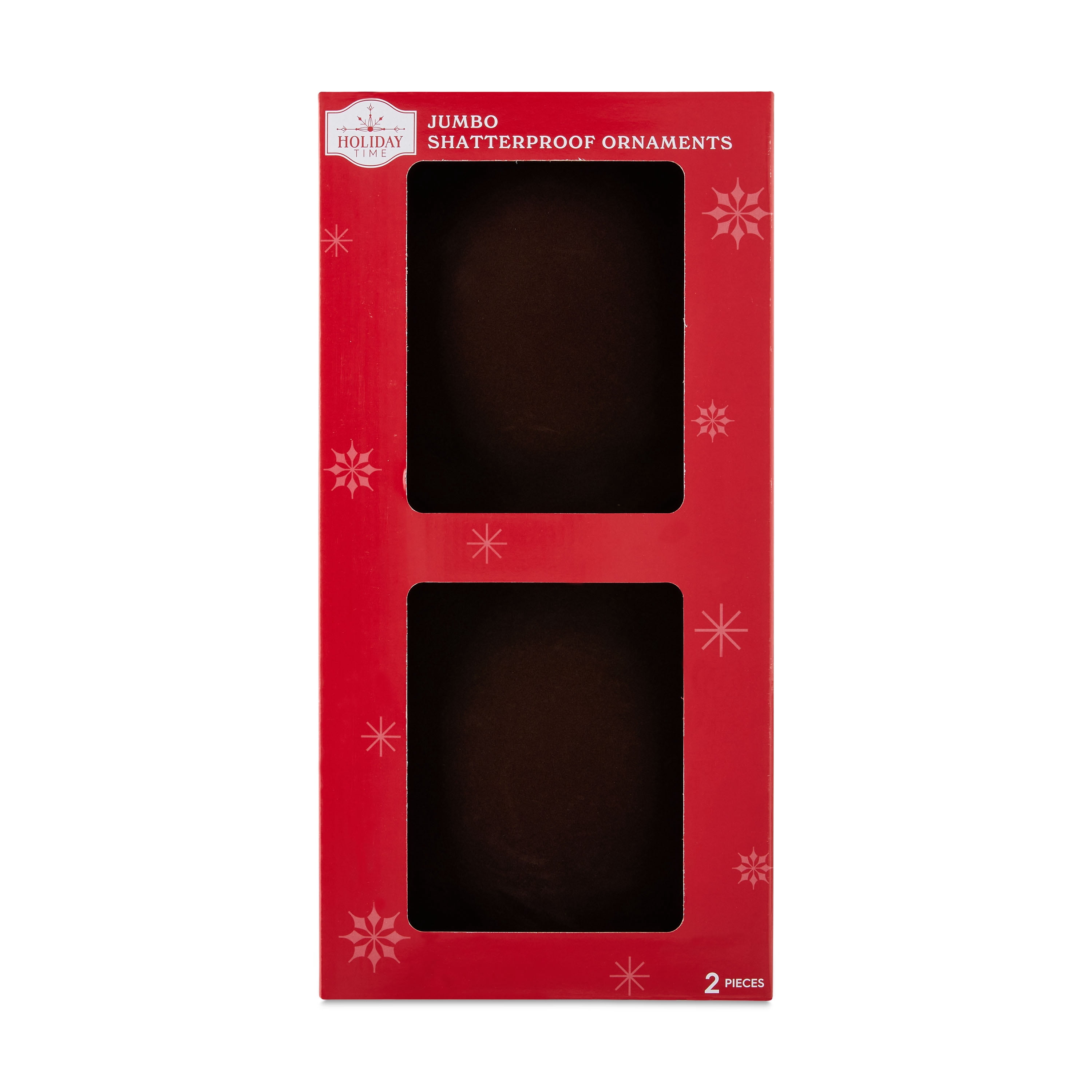 2 Count Brown Velvet-Feel Jumbo Shatterproof Christmas Ornaments, 7.79", by Holiday Time