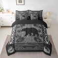 thumbnail image 2 of Homewish Woodland Animal Bear 7-Piece Twin Bedding Sets,Rustic Western Aztec Bedding Comforter Set,Boho Cowboy Tribal Sheet Sets For Kids,Breathable Home Decor Reversible, 2 of 8