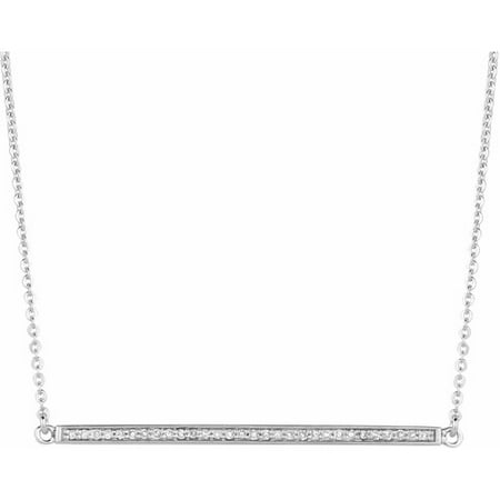 0.14 Carat T.W. Diamond Sterling Silver Straight Trapeze