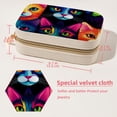 thumbnail image 5 of Cat Velvet Portable Jewelry Organizer with Removable Compartment - Necklace Holder, Jewelry Box, and Bracelet Holder, 5 of 7