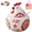 Red, variant on 13.5OZ Large Chicken Salt Container, Ceramic Salt Cellar with Lid and Spoon, Salt and Pepper Containers for Countertop