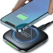 Wireless Charger, INIU Qi-Certified 15W Fast Charging Wireless Charging Pad with Smart Adaptive Indicator for iPhone 12